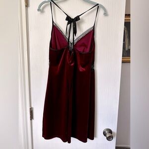 Rich red velvet slip dress or nightgown- super cute! Size XL. Sexy and fun!